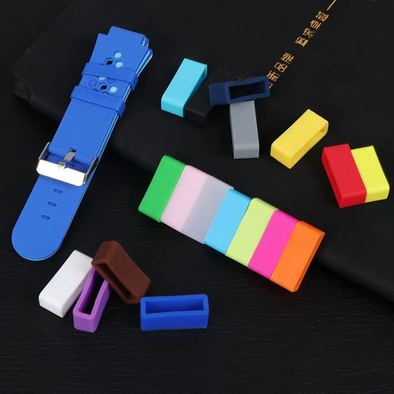 2PCS Colorful Silicone Watch Strap Loop