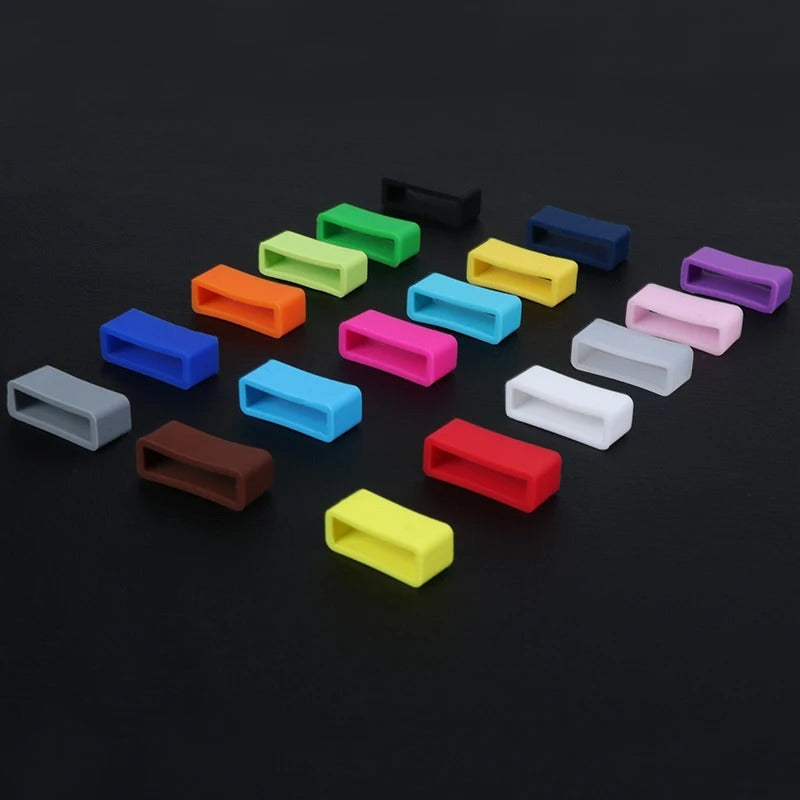 2PCS Colorful Silicone Watch Strap Loop